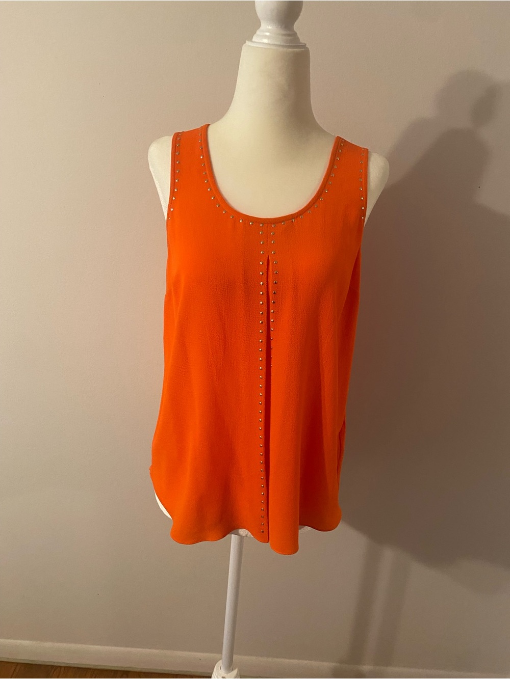 Michael Kors Orange Studded Sleeveless Camisole